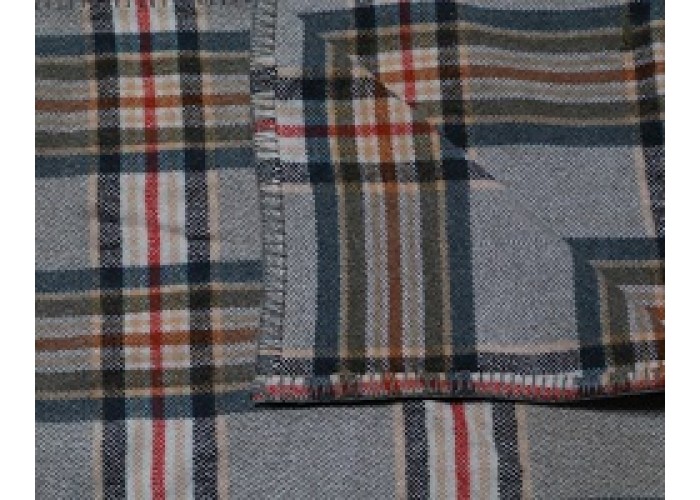 Dove Grey plaid baby blankets. Gender neutral BB64